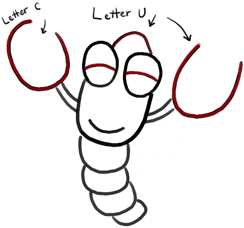 500x467 How To Draw Cartoon Lobsters With Easy Step