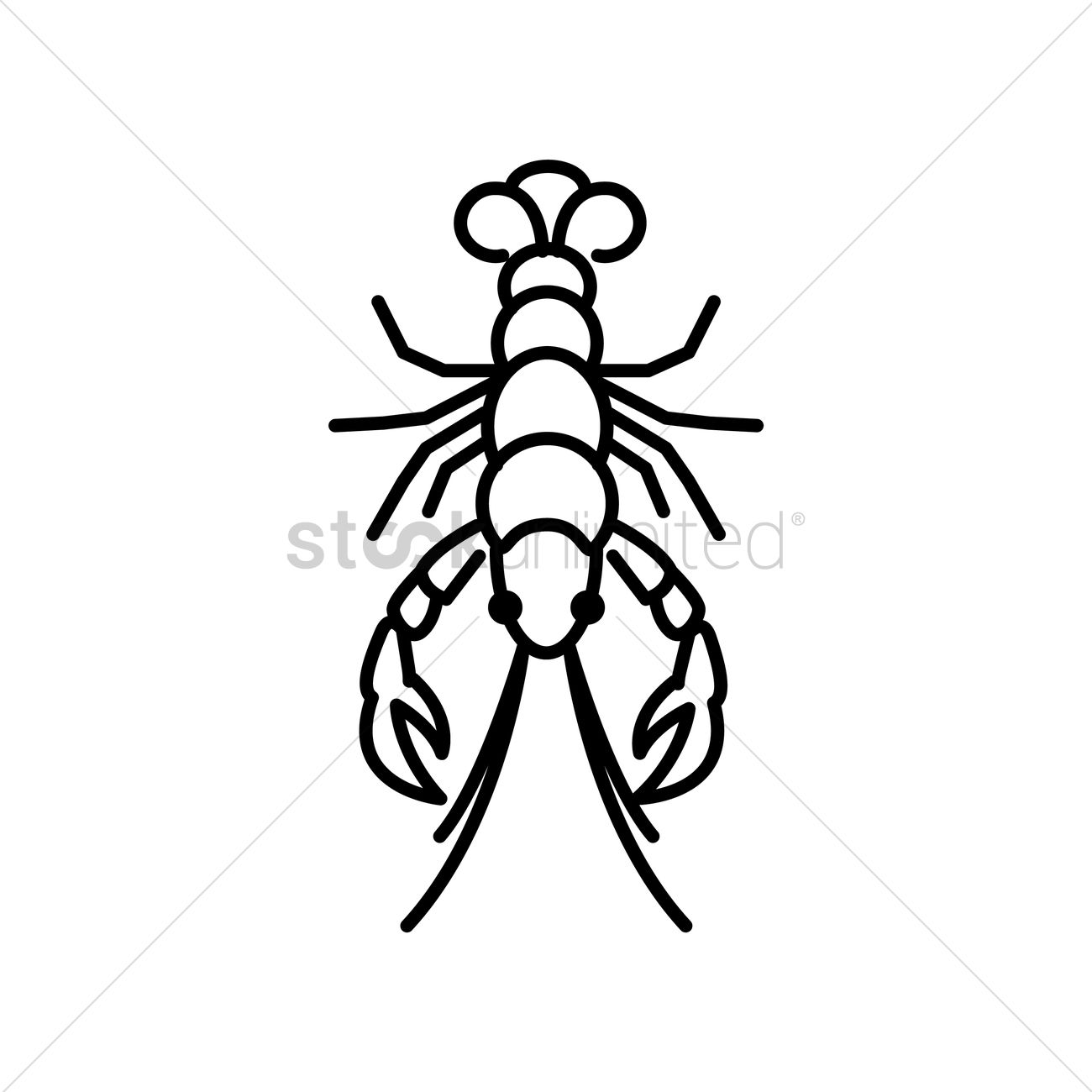 Lobster Line Drawing Free download on ClipArtMag