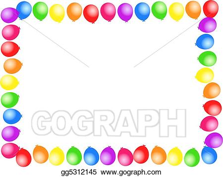 450x357 Stock Illustration Balloon Border Clipart Drawing