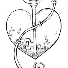 230x230 Lock And Key Coloring Page