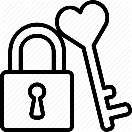 512x512 Valentine Drawing Lock And Key Huge Freebie! Download