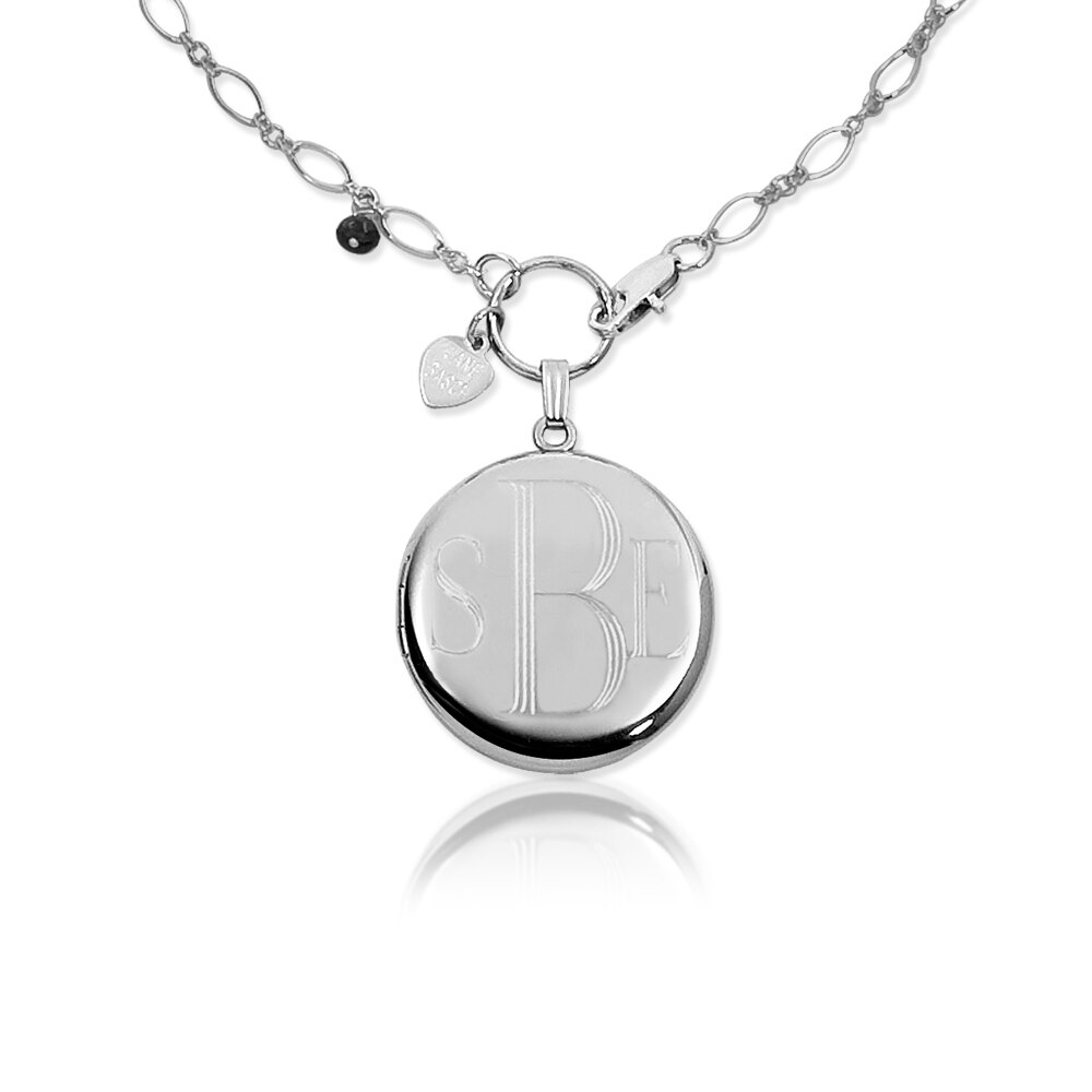 1000x1000 engraved round monogram locket
