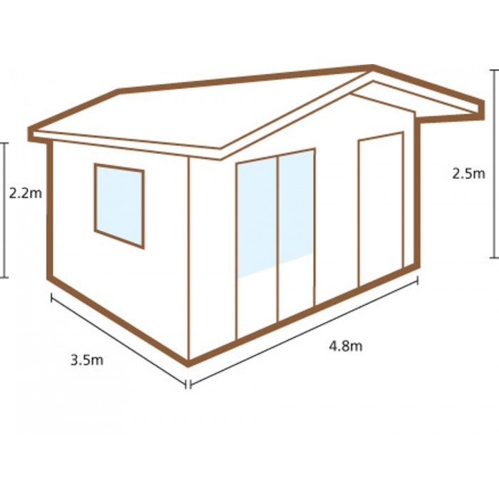 700x700 Buy Forest Wrekin Log Cabin X