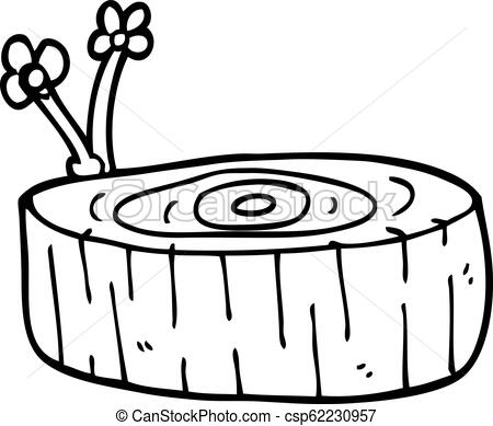450x389 Line Drawing Cartoon Tree Log