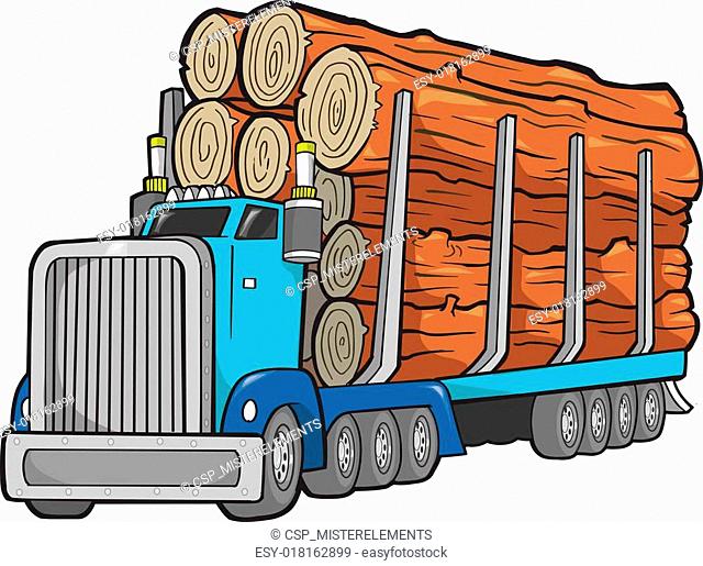 640x515 Illustration Logging Truck Stock Photos And Images Age Fotostock