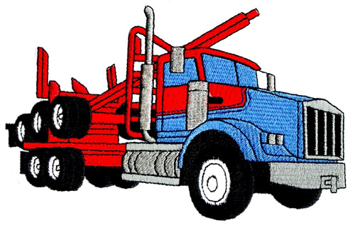 500x317 Log Hauling Truck Embroidery Designs, Machine Embroidery Designs