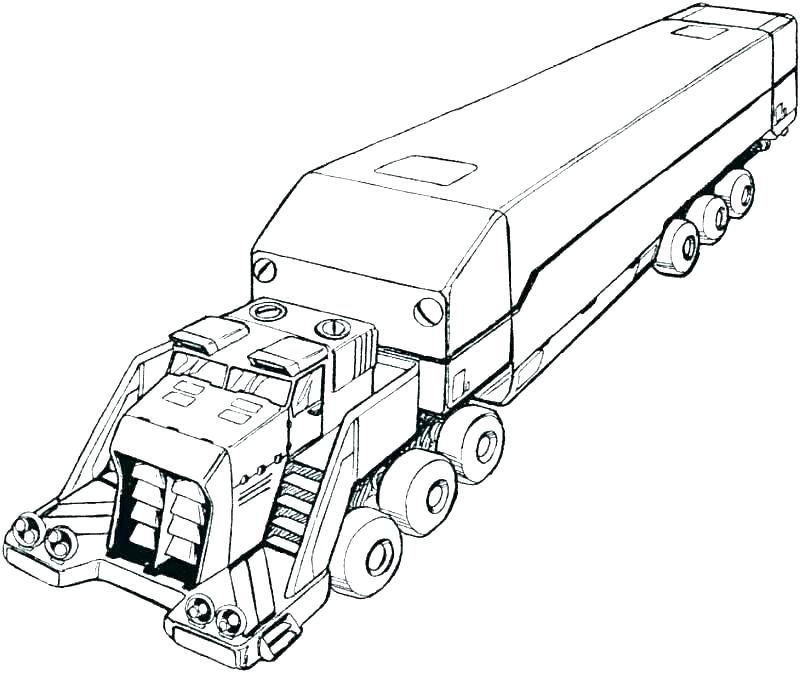 800x673 Log Truck Coloring Pages At Free Printable Big Rig Colouring Iron