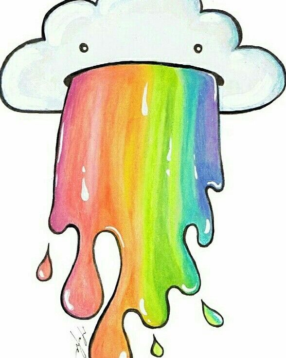 588x735 a cloud throws up rainbows! logic drawings, cute