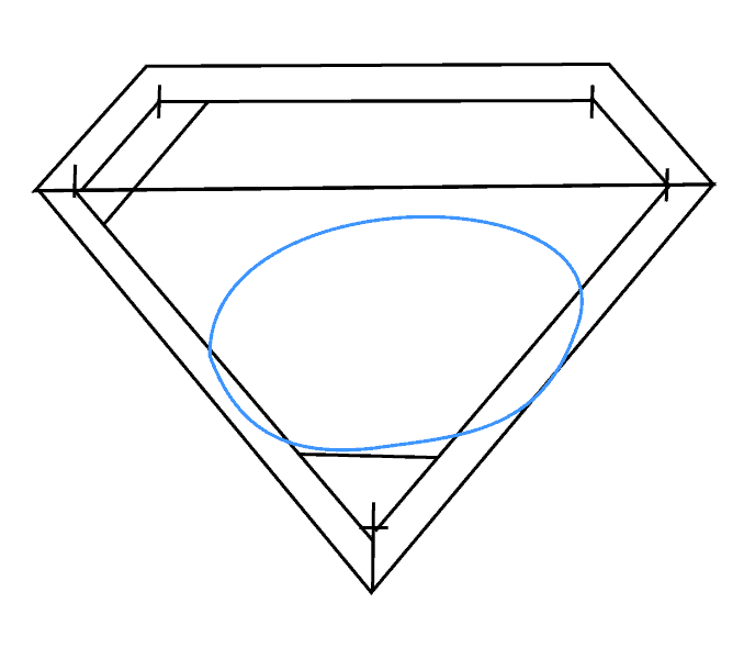 678x600 How To Draw Superman Logo Easy Step