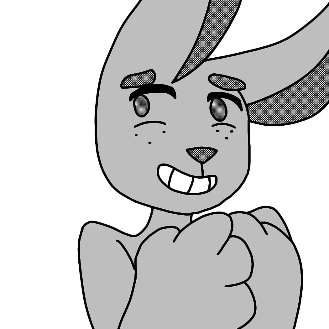 1050x1050 Bunny Hands Are Fun To Draw Lol