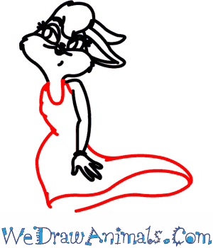 300x350 how to draw lola bunny from looney tunes