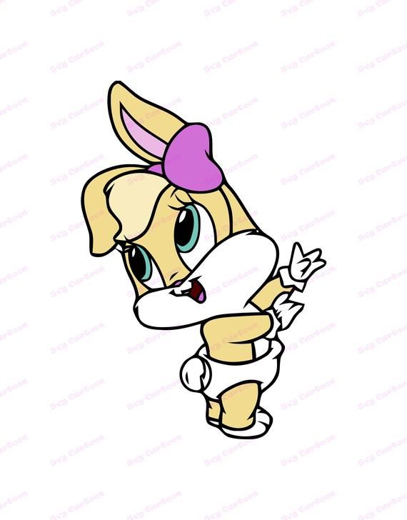 570x728 baby looney tunes lola bunny dxf cricut silhouette