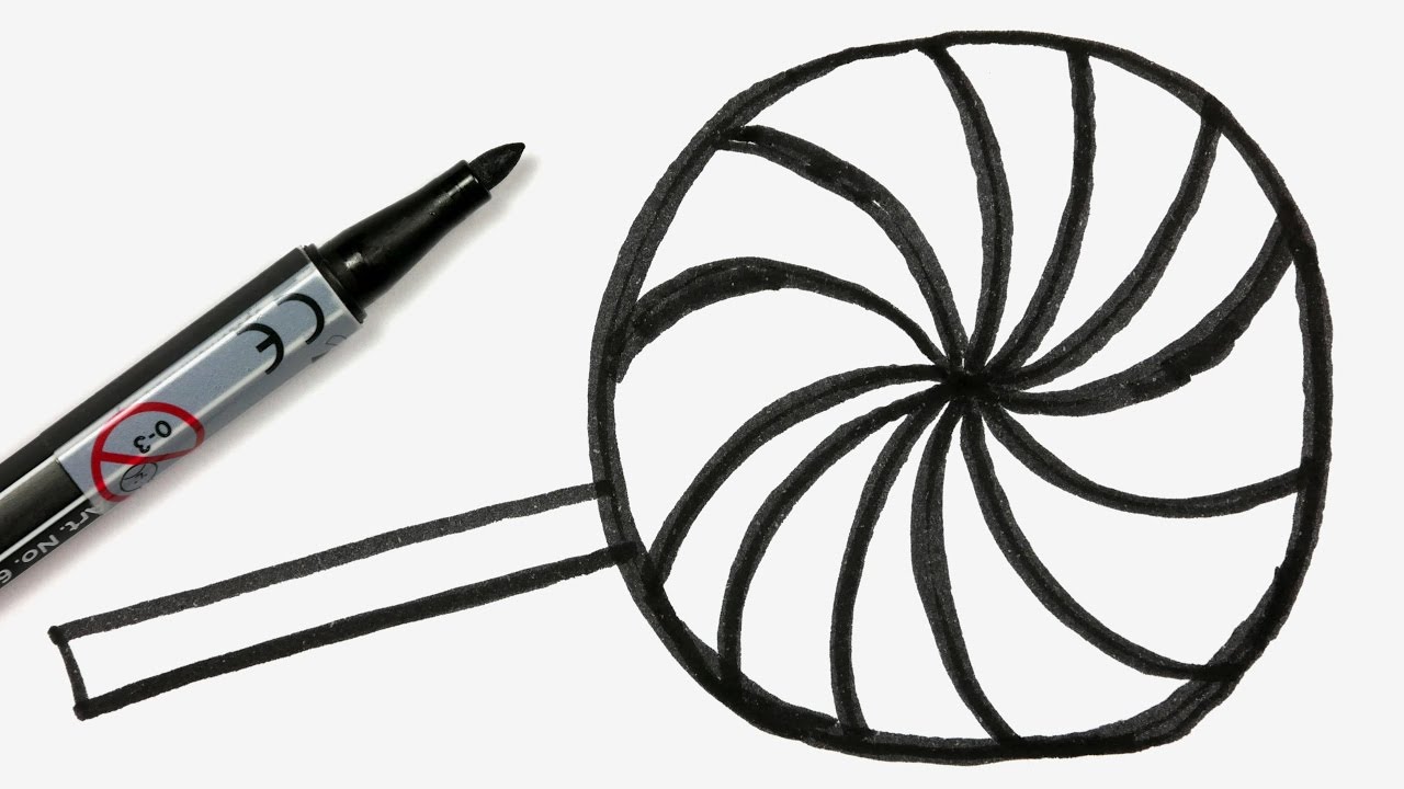 1280x720 How To Draw A Cartoon Lollipop