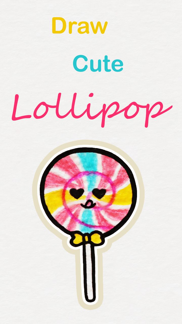 720x1280 Learn How To Draw So Cute Lollipop, Easy Step