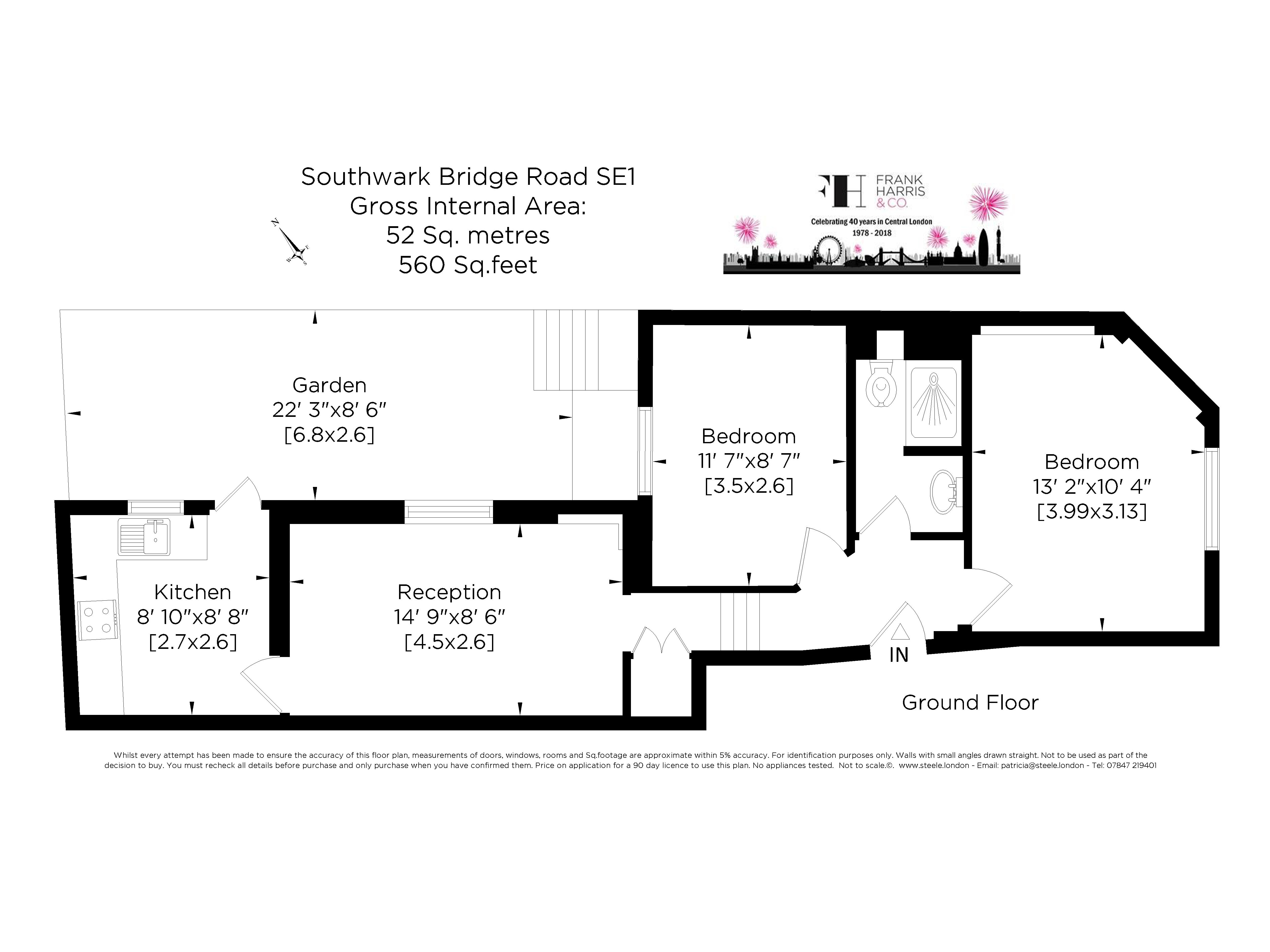 5000x3750 Southwark Bridge Road, London Bedroom Flat To Rent