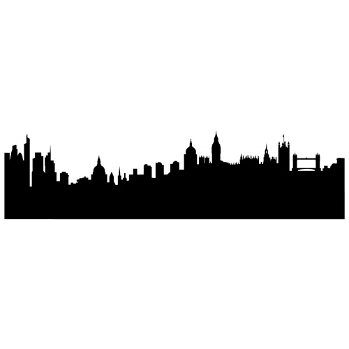 500x500 Old London Skyline Silhouette
