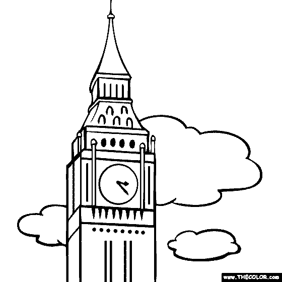 London Clock Tower Drawing