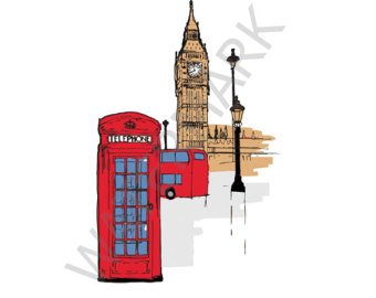 340x270 Big Ben Drawing Etsy