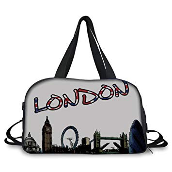 355x355 Iprint Travel Handbag,london,cartoon Drawing Style