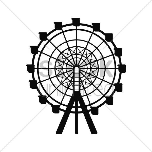 600x600 London Eye Vector Image