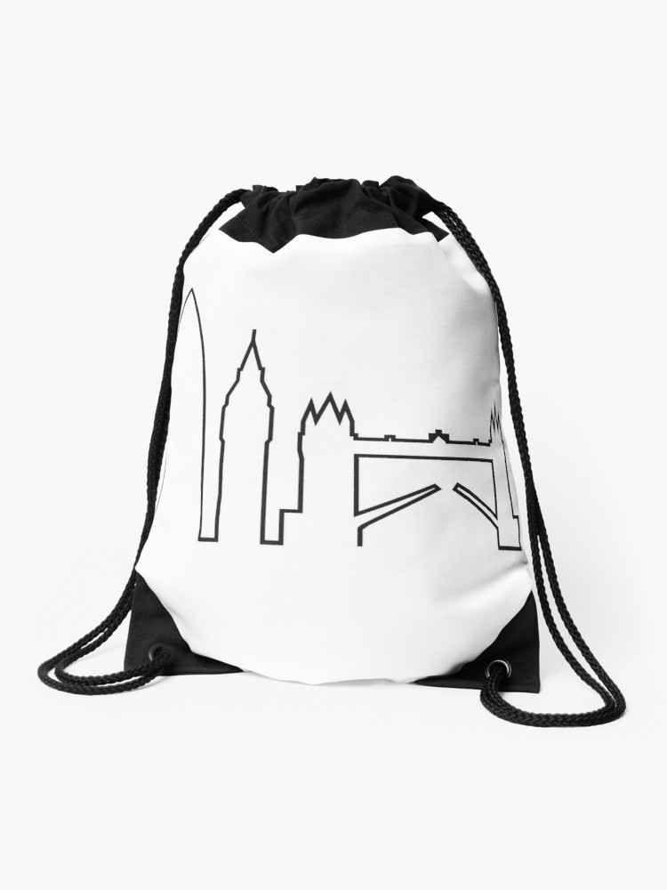 750x1000 London Skyline Drawstring Bag