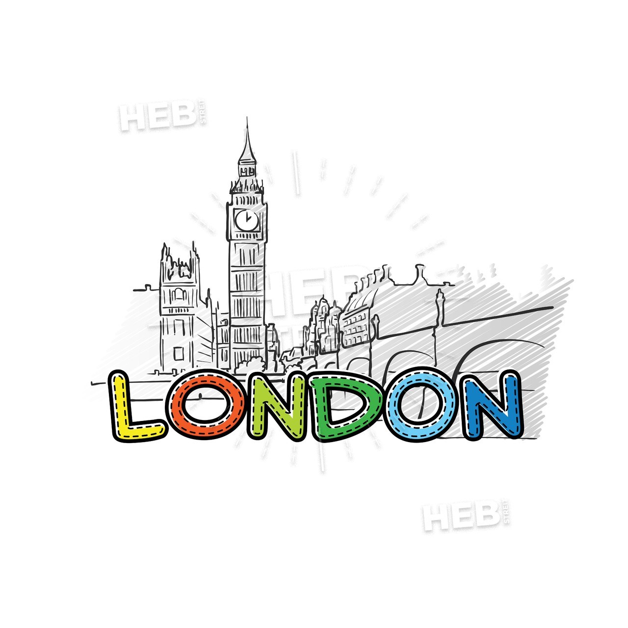 1280x1280 London Beautiful Sketched Icon Hebstreit