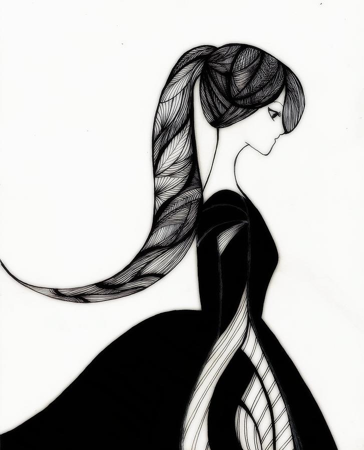 727x900 Lonely Queen Drawing