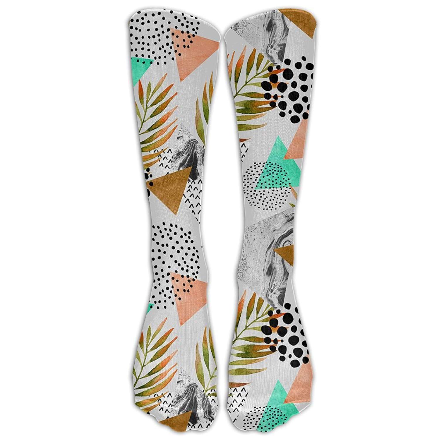 1500x1500 High Boots Crew Leaf Drawing Compression Socks Comfortable Long