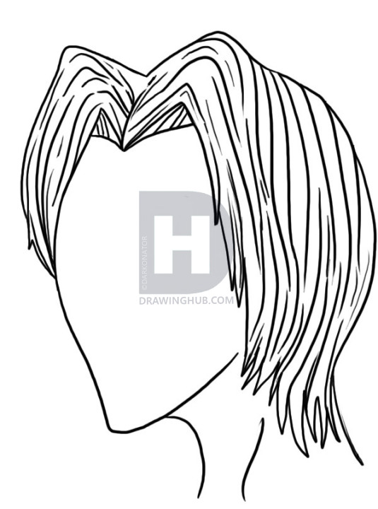 535x720 How To Draw Male Hair Styles, Step