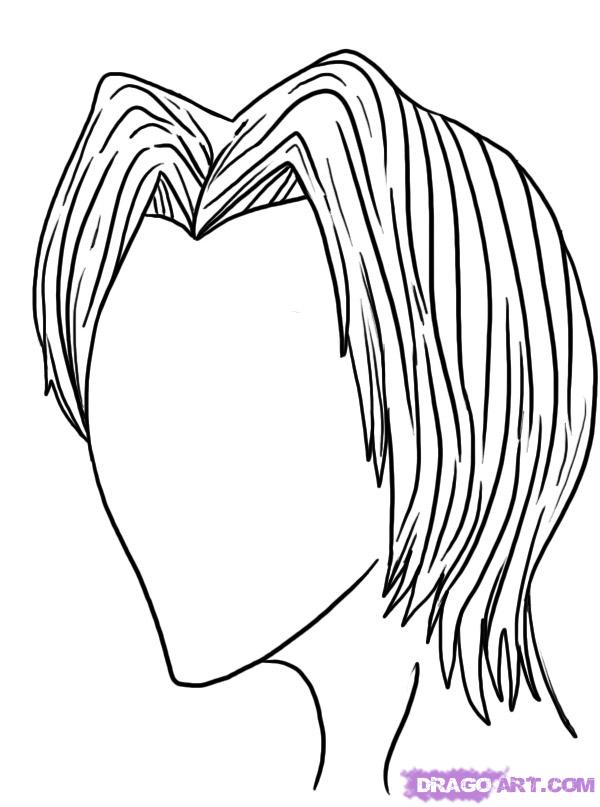 600x807 How To Draw Male Hair Styles, Step