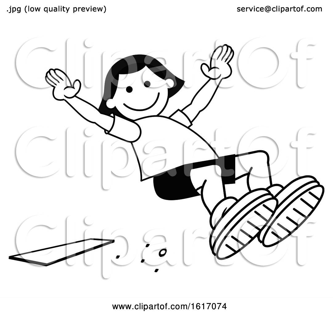 1080x1024 Clipart Of A Girl Doing A Field Day Sports Long Jump