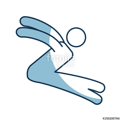 500x500 Silhouette Of Athlete Practicing Long Jump Vector Illustration