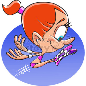 300x300 Long Jump Cartoon Clipart Royalty Free Clipart