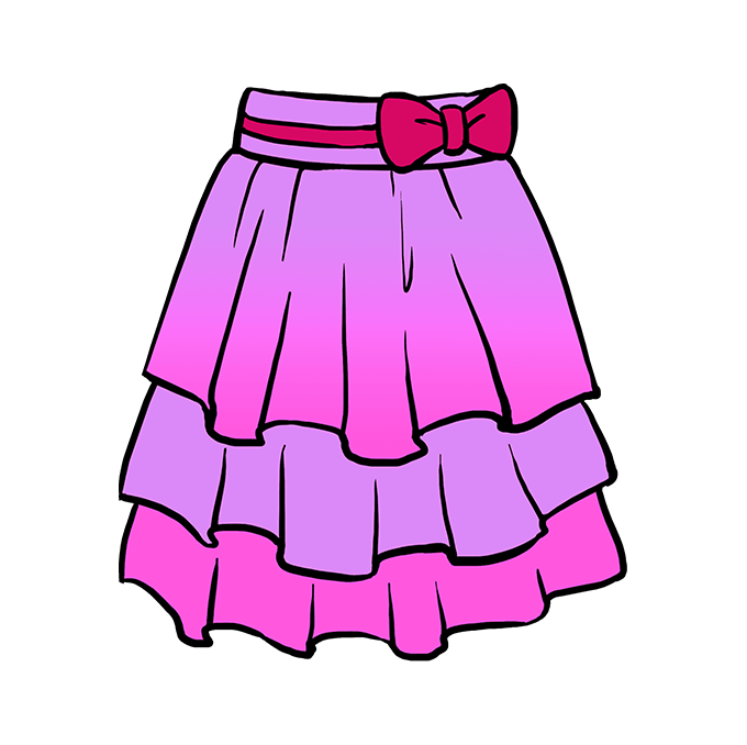 680x678 How To Draw A Skirt