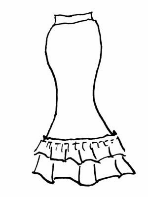 300x399 how to sew a fishtail skirt sewing mermaid skirt