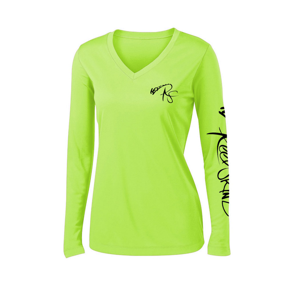 1000x1000 Mermaid Drawing Longsleeve Womens Lime Green High Performance