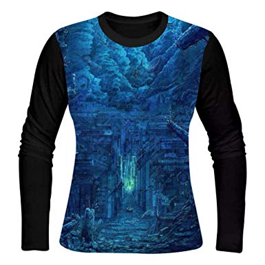 385x385 Women's O Neck Draw Printing Full Width Long Sleeve T