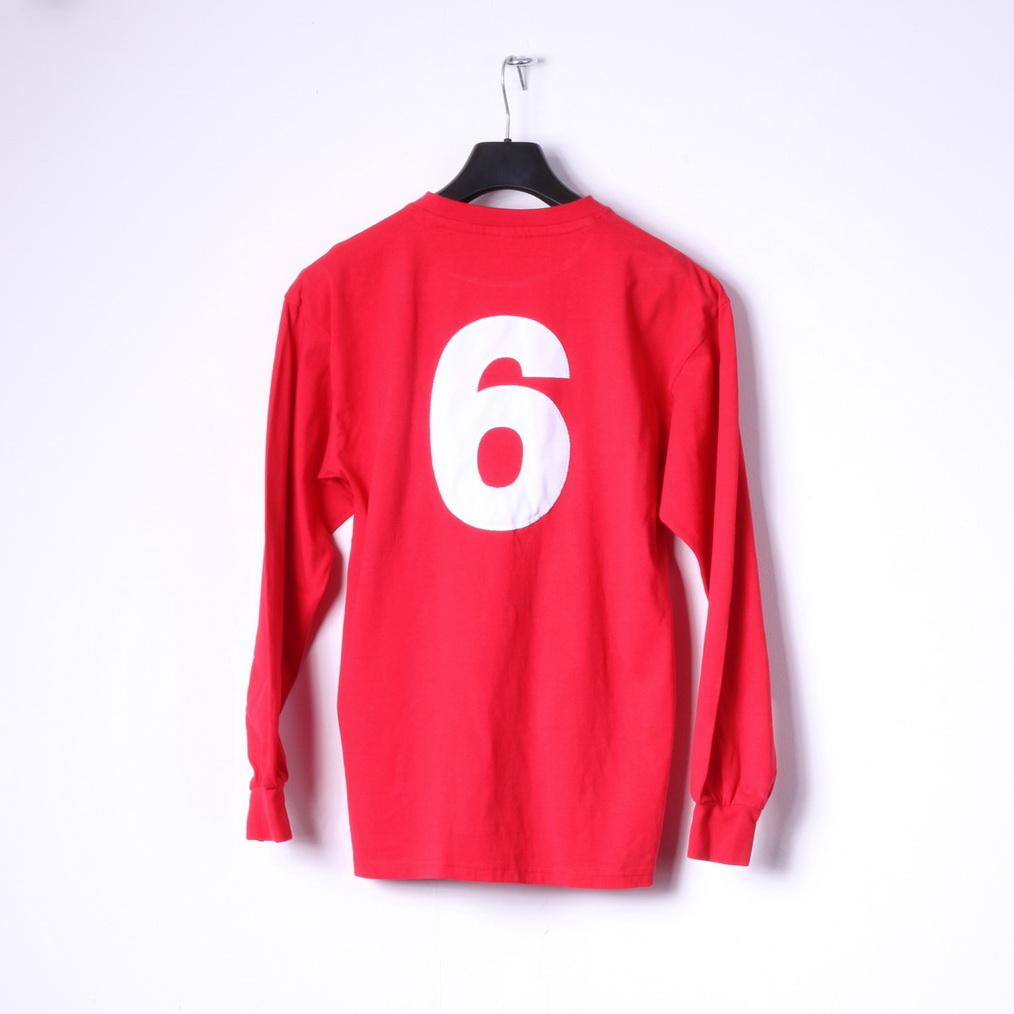 1014x1014 Score Draw Mens M Long Sleeved Shirt Red Cotton England Official