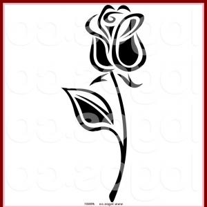 300x300 Long Stem Rose Tattoo Best Of Stem Collection Flower Outline Clip