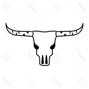 300x300 Photostock Vector Abstract Texas Cow Skull Vector Design Template