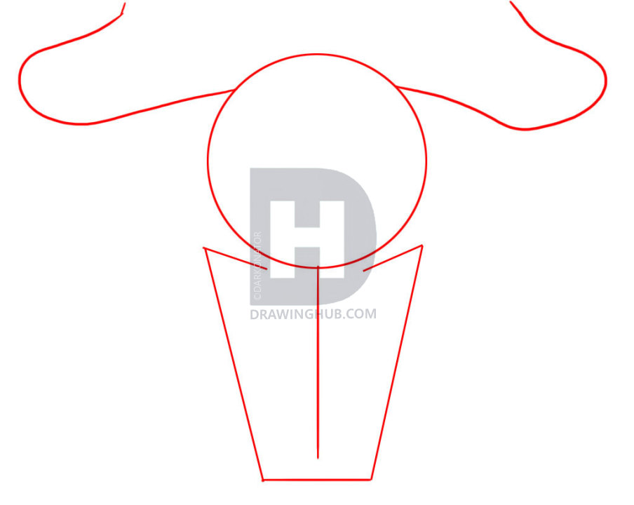 904x720 How To Draw A Longhorn Head Skull, Step