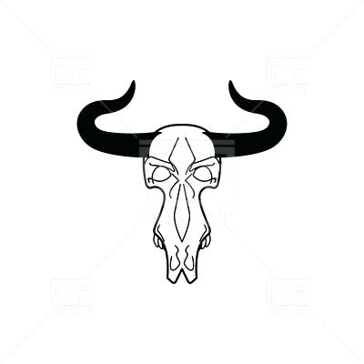 400x400 Cow Head Skull