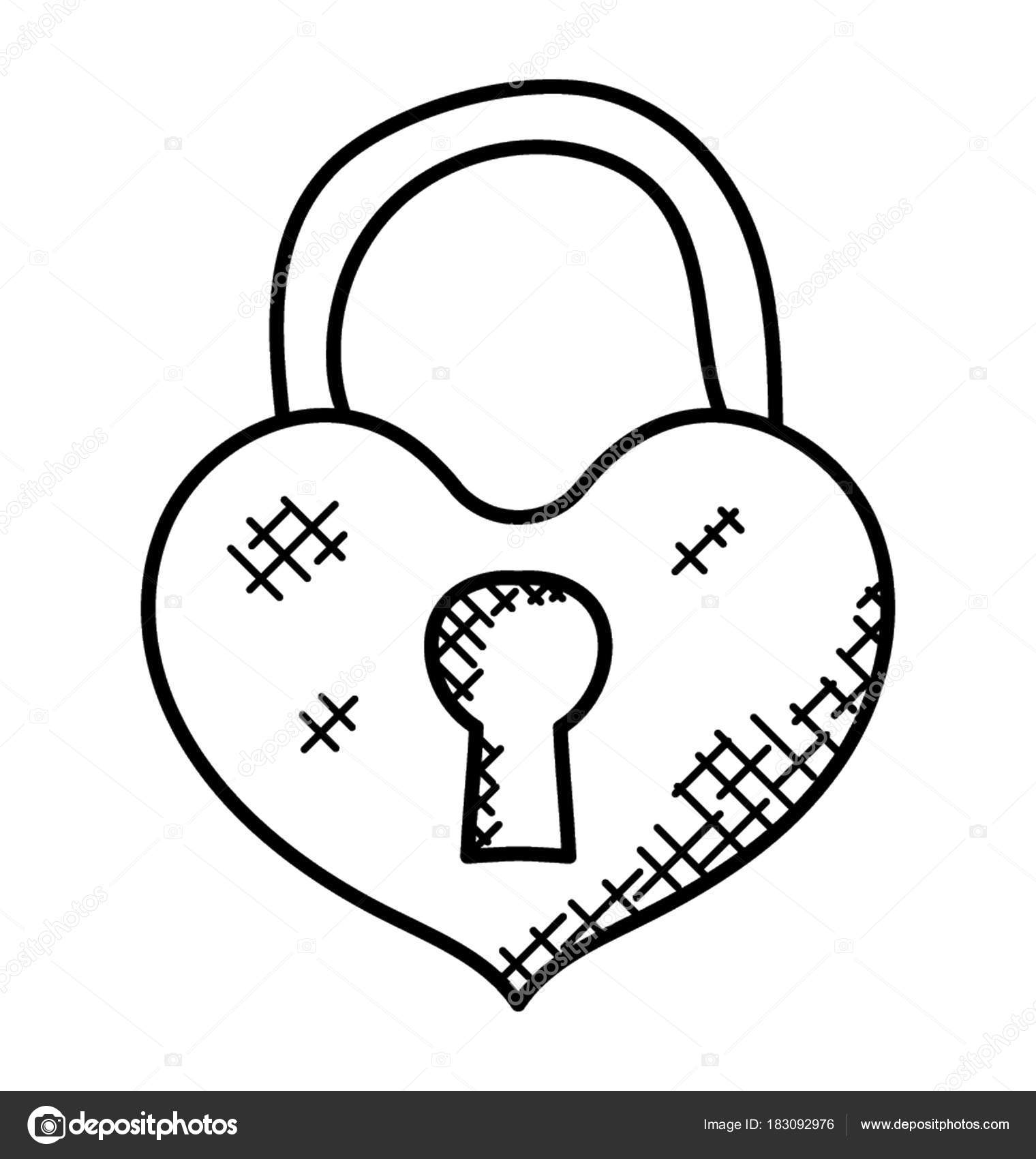1520x1700 Keyhole Drawing Lock For Free Download