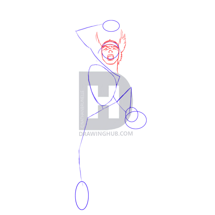 720x720 How To Draw Thor, Step