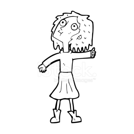 440x440 Cartoon Woman Looking Up To The Sky Stock Vector