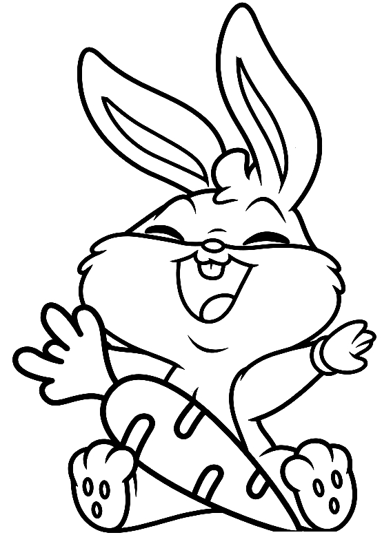 554x777 Drawing Baby Bugs Bunny Happy With Carrot