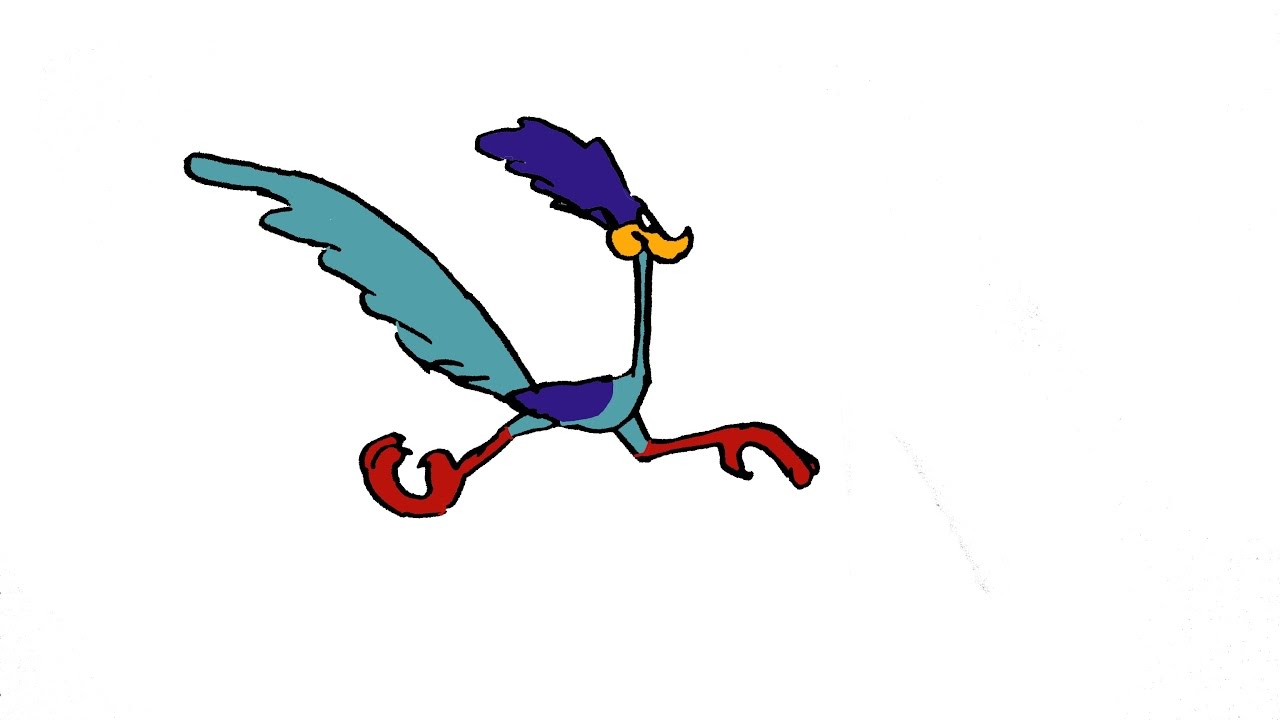 1280x720 How To Draw Road Runner