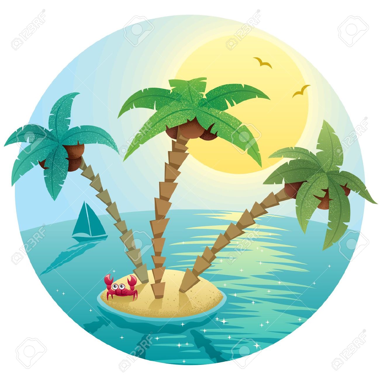 1300x1300 Islands Clipart Group With Items