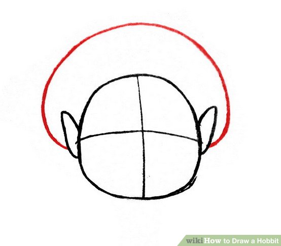 554x485 How To Draw A Hobbit Steps