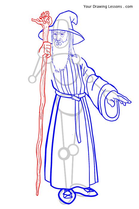 466x699 How To Draw Gandalf From Lord Of The Rings Your Drawing Lessons